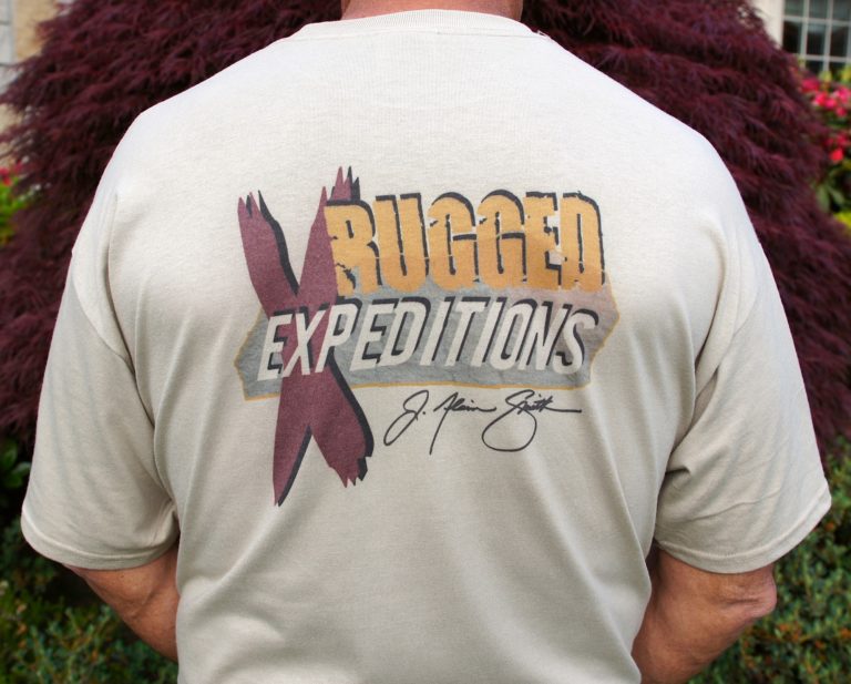 J Alain Smith announces Rugged Expeditions logo T-shirts and hats